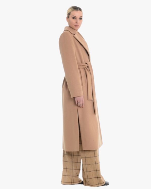 COAT WITH VIRGIN WOOL BELT GIUDITTA - Image 3
