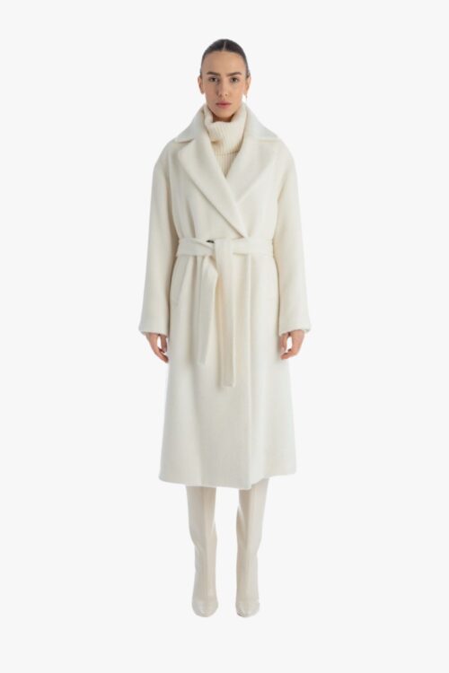 DOUBLE-BREASTED BABY LAMA COAT FABY