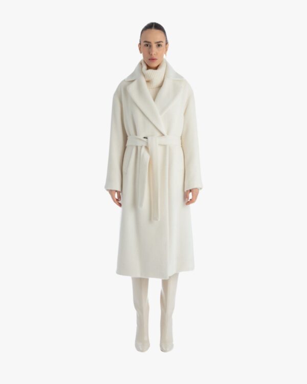 DOUBLE-BREASTED BABY LAMA COAT FABY