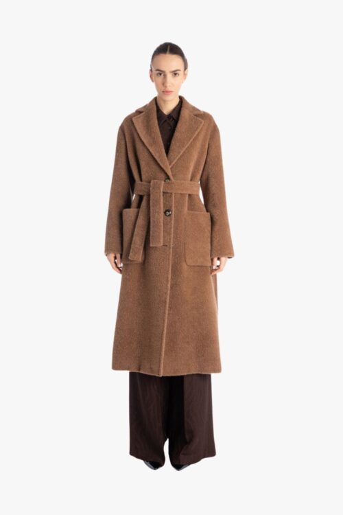 BABY LAMA COAT CARAMEL
