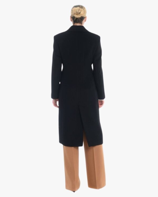 BLACK COAT IN VIRGIN WOOL JEANNE - Image 3