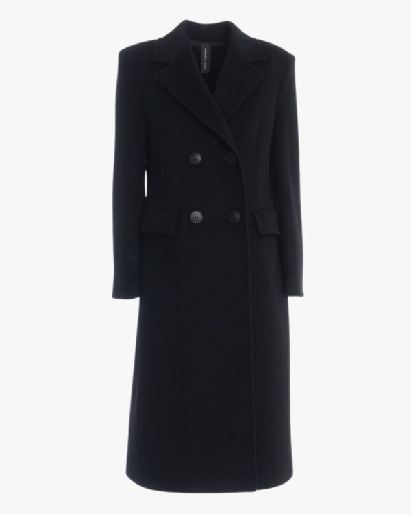 BLACK COAT IN VIRGIN WOOL JEANNE - Image 5