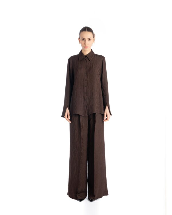 CLELIA WIDE-LEG TROUSERS JACQUARD - Image 4