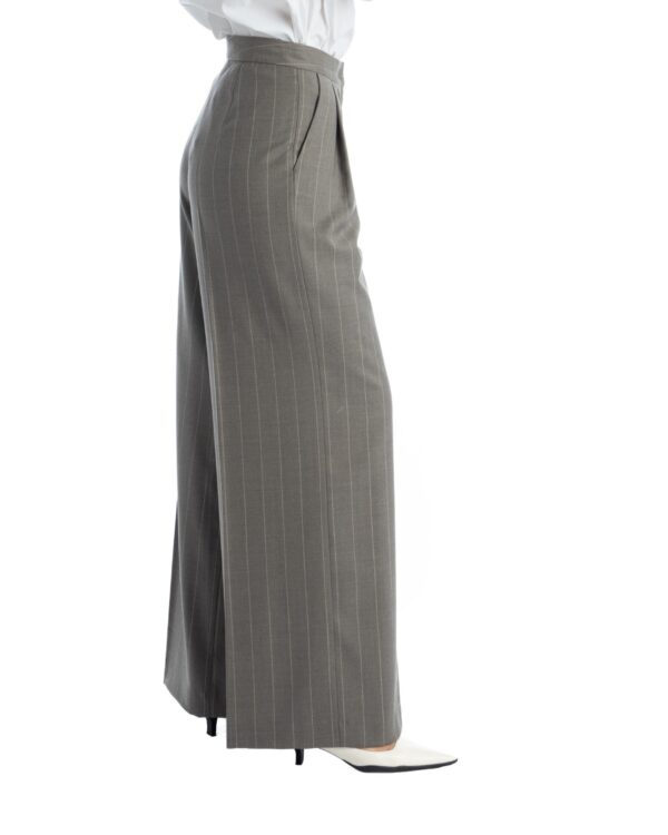 PINSTRIPED WIDE-LEG WOOL TROUSERS CLELIA - Image 2