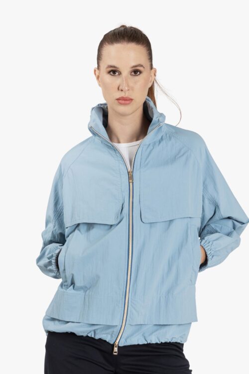SPORTY WATER-REPELLENT TECHNICAL FABRIC BOMBER JACKET