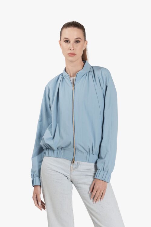 WATER-REPELLENT TECHNICAL FABRIC BOMBER JACKET