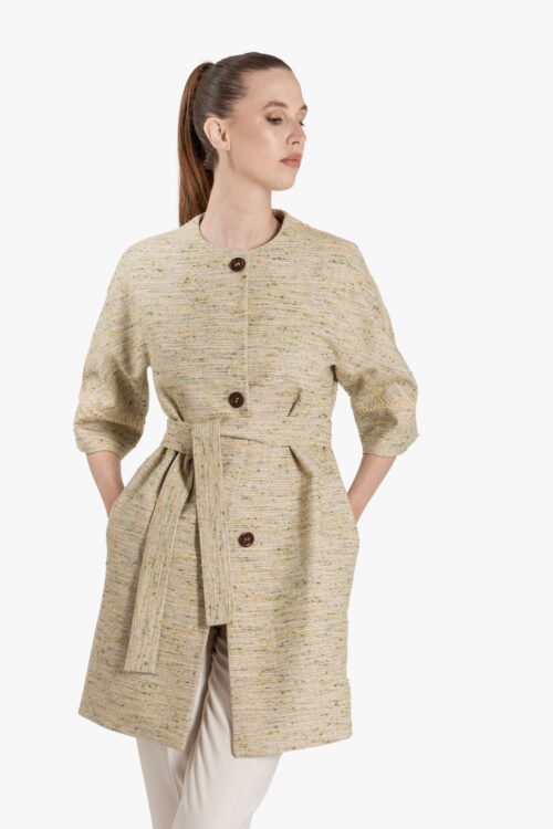 MIGLIO COTTON AND LINEN CABAN COAT