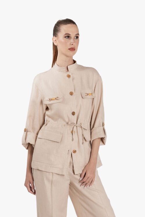 SAFARI LINEN SAHARIAN JACKET