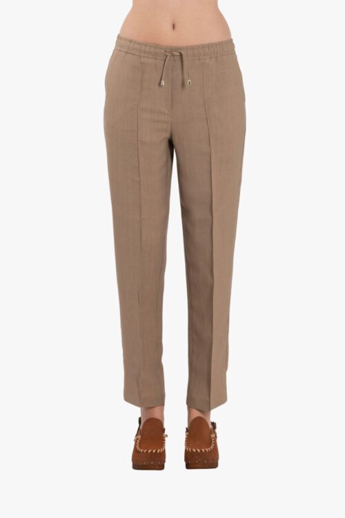 PANTALONE JOGGER CHINO IN LINO