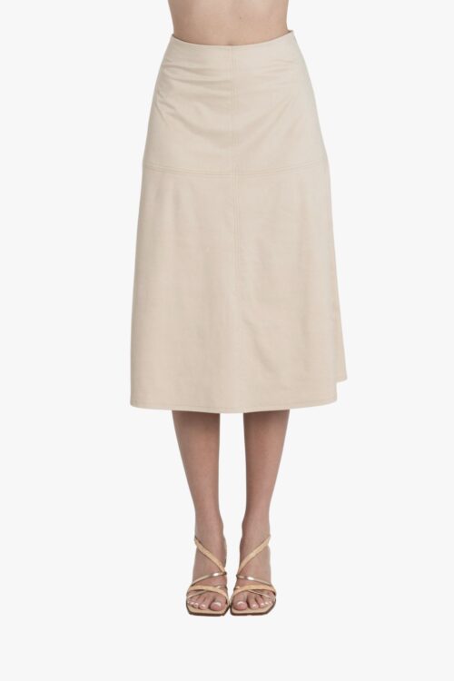 SUEDE A-LINE SKIRT