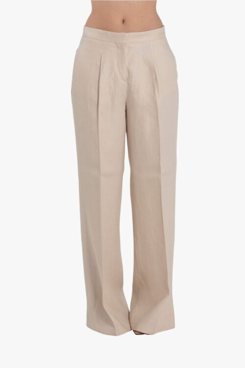 FIRENZE WIDE PURE LINEN TROUSERS